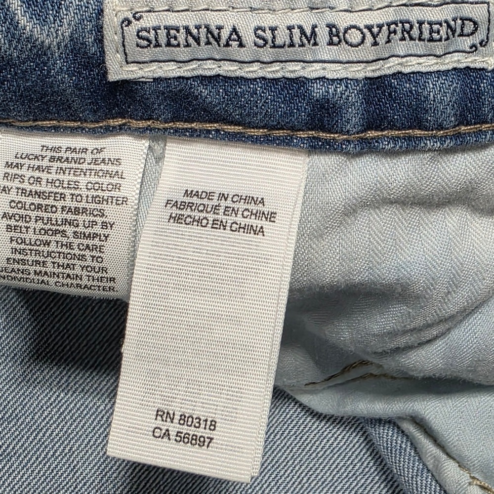 Lucky Brand Jeans Womens 2/26 Blue Floral Print Straight Leg Denim 100% Cotton - Picture 6 of 10